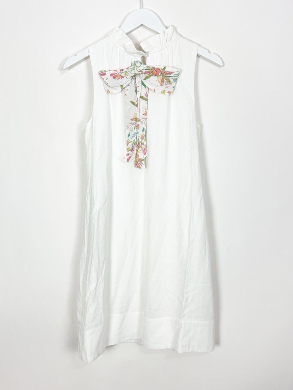Abbey Glass White Bow Dress